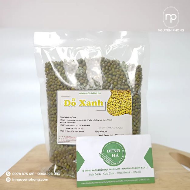 in tem nhãn hạt đậu xanh chất lượng
